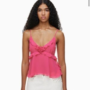 Aritzia Wilfred Blossom Camisole bright rose 2xs xxs